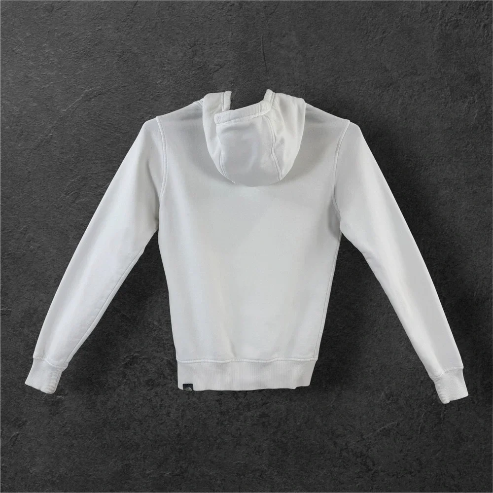 The North Face Kuwait GPS Coordinates Hoodie Mens XS White Graphic Sweatshirt